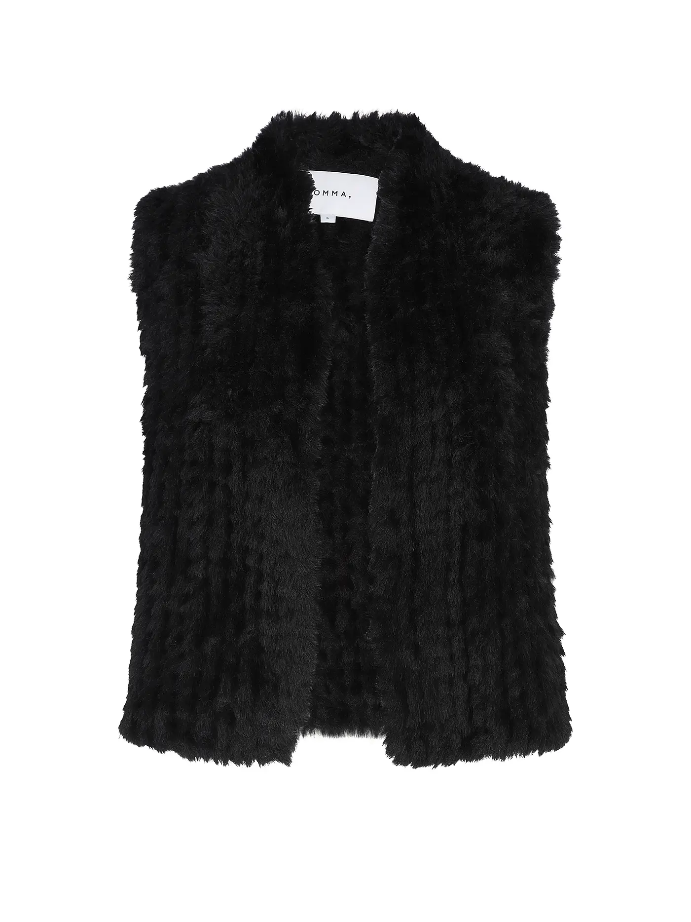 COMMA | Gilet in Felloptik | schwarz